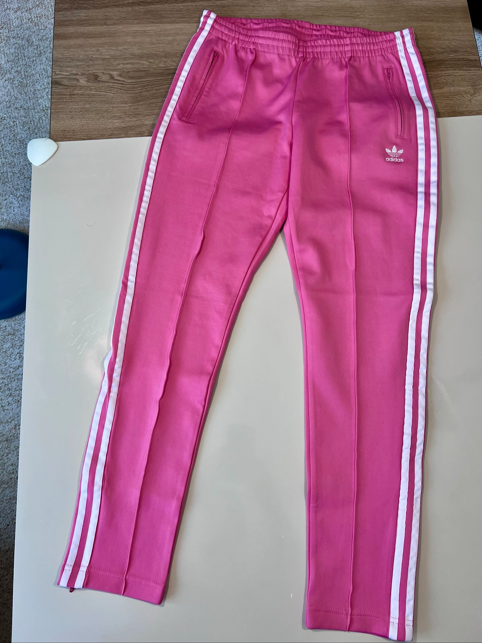 Pantalon de survêtement Adidas Originals SST Primeblue rose 3 bandes - Taille M (FR 40 / UK 12)